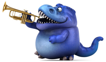 Fun Trex - 3D Illustration © Julien Tromeur