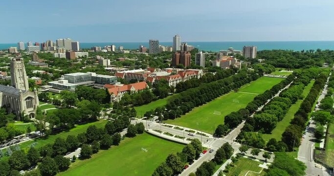 View Of Midway Plaisance At The University Of Chicago