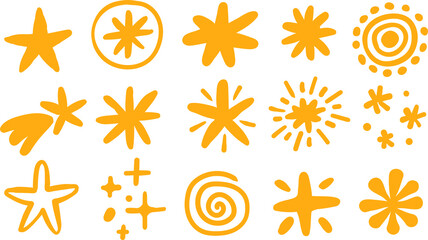 Images of meteorites, stars and comets can be used as icons, stickers, or design elements © Alexey