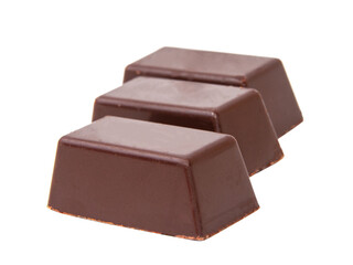 Milk chocolate sweet isolated on the white