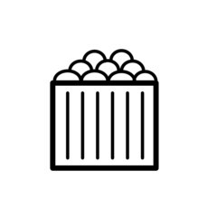 Bin icon. Vector illustration. Line bin.