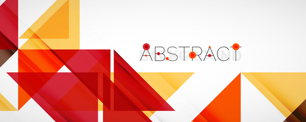 Set of vector triangle geometric backgrounds. Vector illustration for covers, banners, flyers and posters and other designs