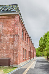brick wall of architecture for background, Noritake in Japan