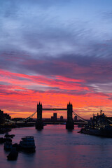 Tower Bridge at dawn looking towards London