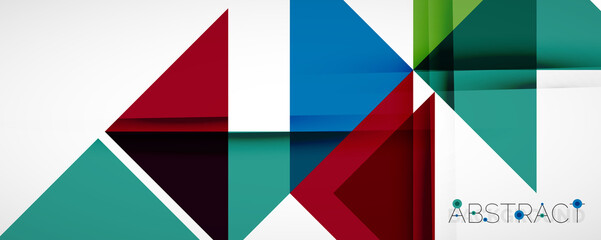 Set of vector triangle geometric backgrounds. Vector illustration for covers, banners, flyers and posters and other designs