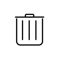 trash can icon, vector sing