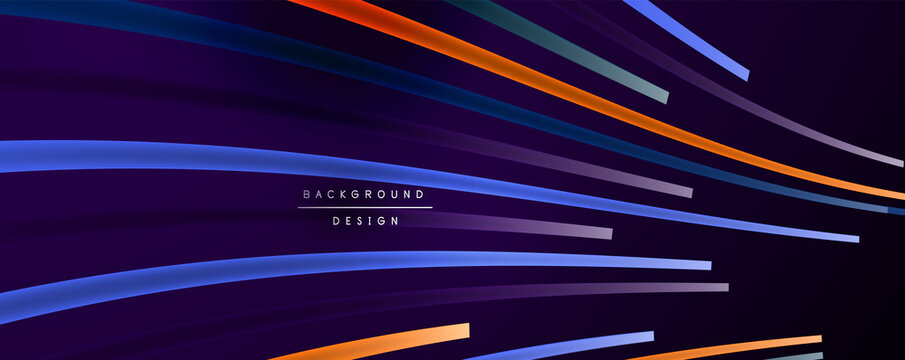 Abstract colorful lines vector background. Internet, big data and technology connections concept, abstract template