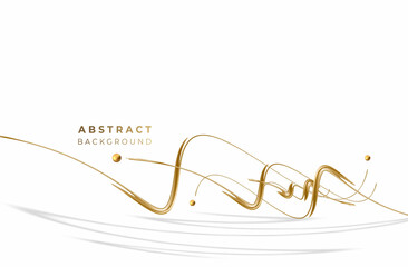 Abstract Golden glowing shiny wave lines art effect vector background. Use for modern design, cover, poster, template, brochure, decorated, flyer, banner.
