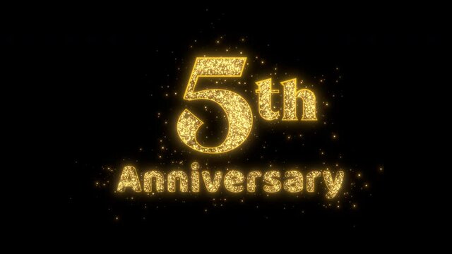 5th birthday anniversary template icon