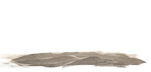 Fototapeta na wymiar Desert, beach sand pile isolated on white background