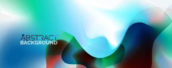 Fluid color gradient abstract background, trendy colorful wallpaper. Vector illustration for placards, brochures, posters, banners and covers