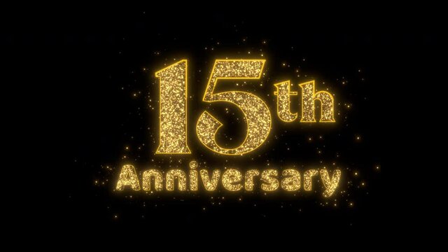 Gold 15th Work Anniversary Template Video