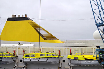 Classic old cruiseship or cruise ship liner Azores, Astoria or Stockholm in port of Bremerhaven,...