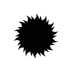 Vector set icons of sun. Vector emblems of sun.