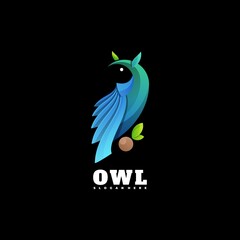 Fototapeta premium logo design owl concept colorful