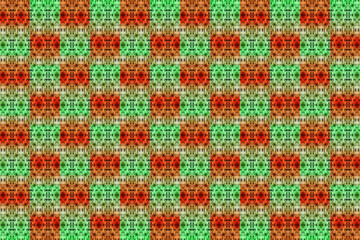 Fototapeta premium Colorful African fabric - Seamless pattern, illustration 