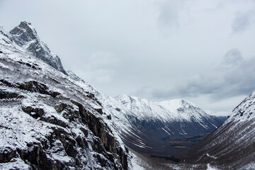 stunningly beautiful winter view of Norwegian nature
