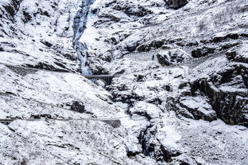 stunningly beautiful winter view of Norwegian nature