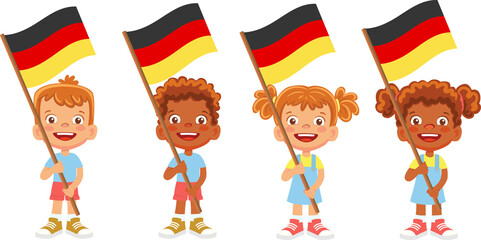 Germany flag in hand set