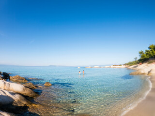 Aegean sea coast in Greece