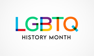 Vector illustration on the theme of LGBTQ History month observed each year during February.