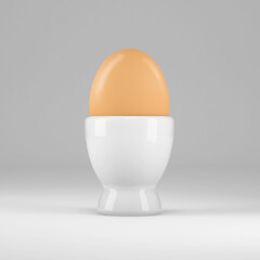 Easter egg mockup on white color background