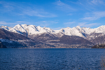 lake Como and the snowy mountains