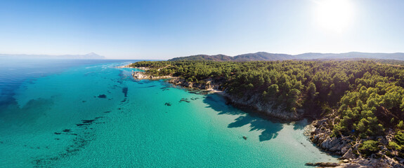 Aegean sea coast in Greece