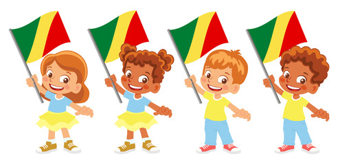 Congo flag in hand set