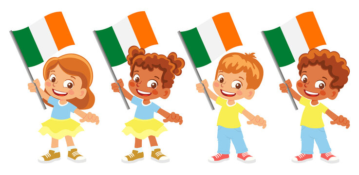 Ireland flag in hand set