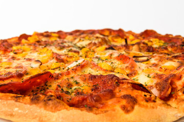 Pepperoni Pizza on a white background