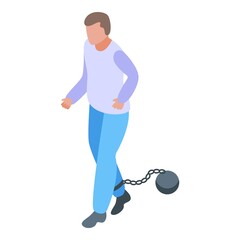 Leg weight icon. Isometric of leg weight vector icon for web design isolated on white background