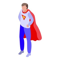 Super hero icon. Isometric of super hero vector icon for web design isolated on white background