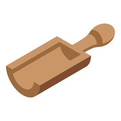 Farm canola shovel icon. Isometric of farm canola shovel vector icon for web design isolated on white background