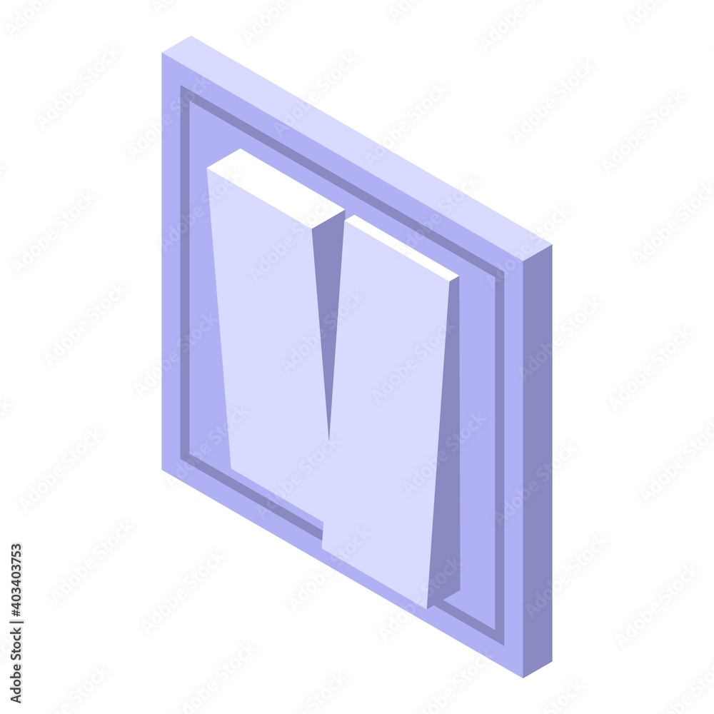 Poster room light control button icon. isometric of room light control button vector icon for web design is