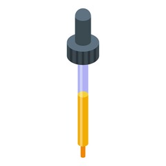 Jojoba oil pipette icon. Isometric of jojoba oil pipette vector icon for web design isolated on white background