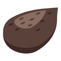 Fototapeta premium Jojoba seed icon. Isometric of jojoba seed vector icon for web design isolated on white background