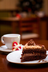 Valentine's Day with tea and sweet cake