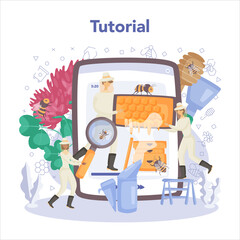 Hiver or beekeeper online service or platform. Professional farmer