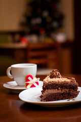 Valentine's Day with tea and sweet cake