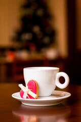 Valentine's Day with tea and sweet cake