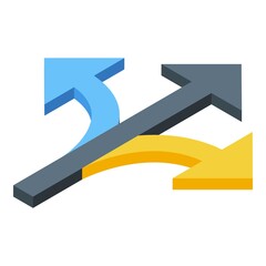 Opportunity directions icon. Isometric of opportunity directions vector icon for web design isolated on white background