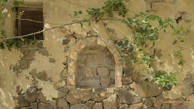 stone arch inset on an old building