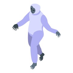 Mammalian gibbon icon. Isometric of mammalian gibbon vector icon for web design isolated on white background