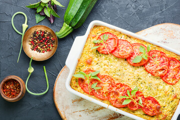Zucchini vegetable casserole