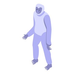 Monkey gibbon icon. Isometric of monkey gibbon vector icon for web design isolated on white background