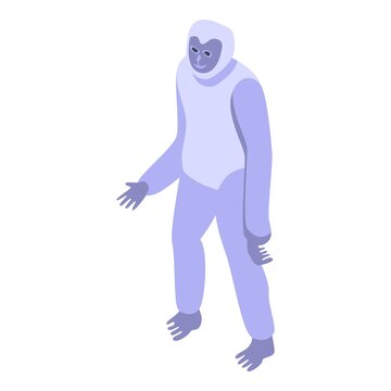 Monkey gibbon icon. Isometric of monkey gibbon vector icon for web design isolated on white background