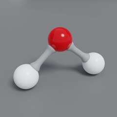 water molecule 3d render