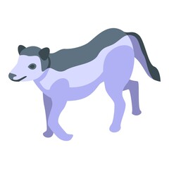 Zoo wolf icon. Isometric of zoo wolf vector icon for web design isolated on white background
