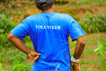 volunteer on volunteering activity